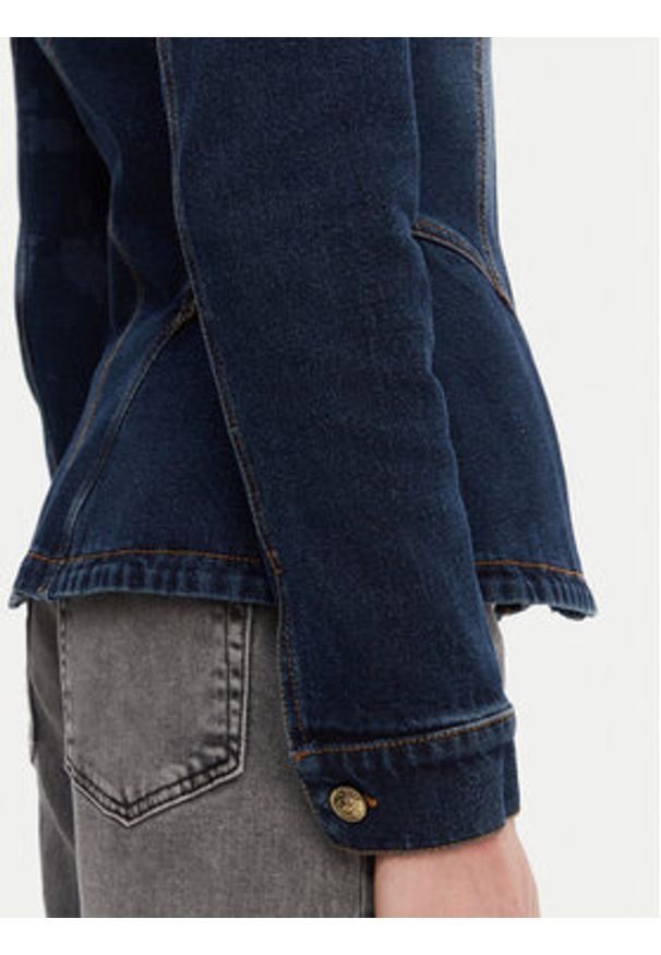Versace Jeans Couture Kurtka jeansowa 78HAS457 Niebieski Slim Fit. Kolor: niebieski. Materiał: bawełna