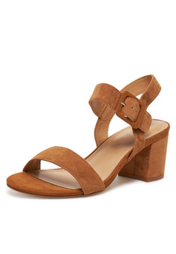 Sergio Bardi Sandały WFA3762-1Z-SB Brązowy. Kolor: brązowy. Materiał: zamsz, skóra