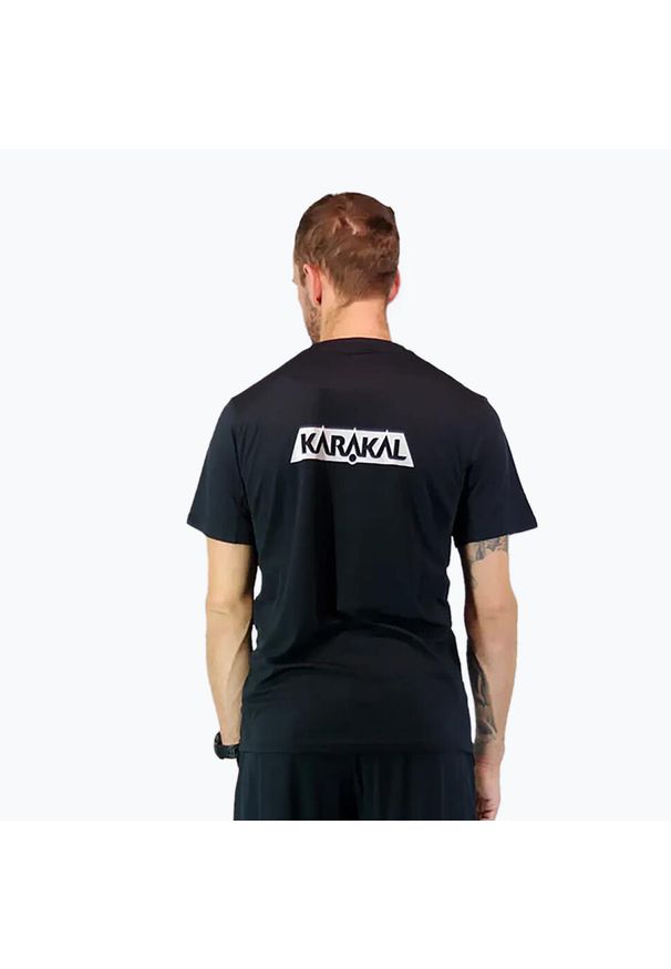 KARAKAL - Koszulka tenisowa męska Karakal Pro Tour Tee. Kolor: czarny. Długość rękawa: krótki rękaw. Długość: krótkie. Sport: tenis
