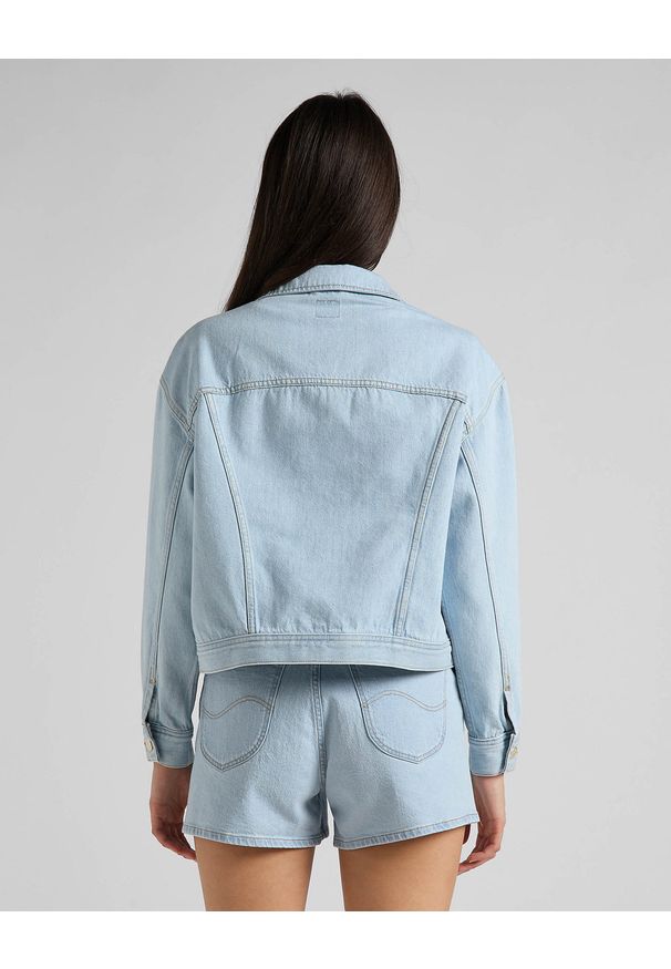 Lee - LEE RELAXED RIDER JKT DAMSKA KURTKA JEANSOWA JEANS BLEACHED ORE L55VGGQB 112145273. Materiał: jeans