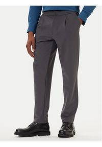 Calvin Klein Chinosy LV04LE613G Szary Slim Fit. Kolor: szary. Materiał: wiskoza
