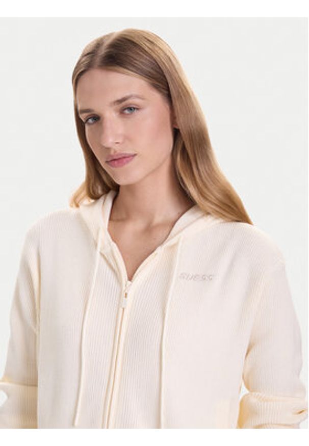 Guess Kardigan V5BR05 Z3JD2 Beżowy Regular Fit. Kolor: beżowy. Materiał: syntetyk