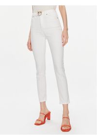 Pinko Jeansy 100161 A1JM Écru Skinny Fit. Materiał: bawełna, wiskoza