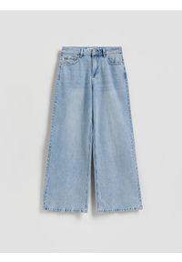 Reserved - Jeansy wide leg - niebieski. Kolor: niebieski #1