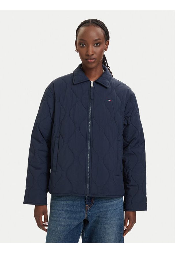 Tommy Jeans Kurtka przejściowa Tjw Coach DW0DW22909 Granatowy Regular Fit. Kolor: niebieski. Materiał: syntetyk