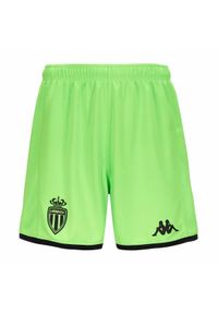 Kappa - Szorty AS Monaco Kombat Ryder Pro 2023/24. Kolor: czarny, zielony, wielokolorowy. Sport: piłka nożna