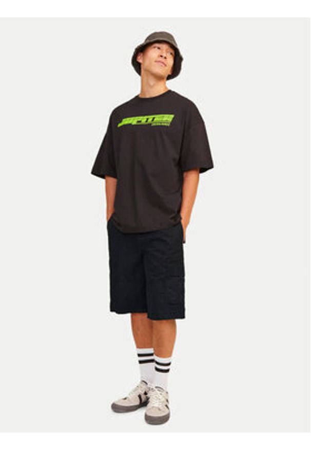 Jack & Jones Szorty materiałowe Jpstcole 12253222 Czarny Loose Fit. Kolor: czarny. Materiał: bawełna