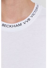 Victoria Victoria Beckham T-shirt bawełniany kolor biały. Okazja: na co dzień. Kolor: biały. Materiał: bawełna. Wzór: nadruk. Styl: casual #3