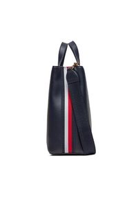 TOMMY HILFIGER - Tommy Hilfiger Torebka Th Essential Sc Workbag Corp AW0AW16085 Granatowy. Kolor: niebieski. Materiał: skórzane #3