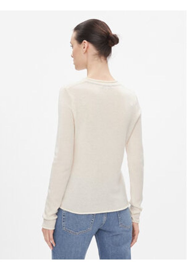TOMMY HILFIGER - Tommy Hilfiger Sweter Soft Wool C-Nk Sweater WW0WW40264 Żółty Regular Fit. Kolor: żółty. Materiał: wełna