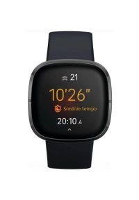Smartwatch FITBIT Sense Czarny. Rodzaj zegarka: smartwatch. Kolor: czarny. Materiał: skóra. Styl: elegancki #4