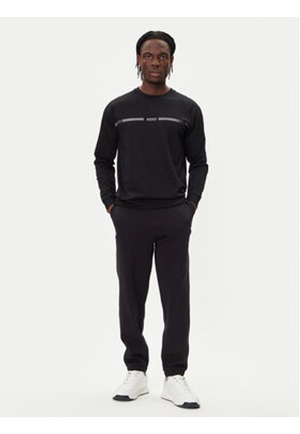 BOSS Bluza Authentic 50550560 Czarny Regular Fit. Kolor: czarny. Materiał: bawełna