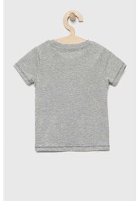 Guess t-shirt bawełniany dziecięcy kolor szary wzorzysty. Okazja: na co dzień. Kolor: szary. Materiał: bawełna. Wzór: haft. Styl: casual #3