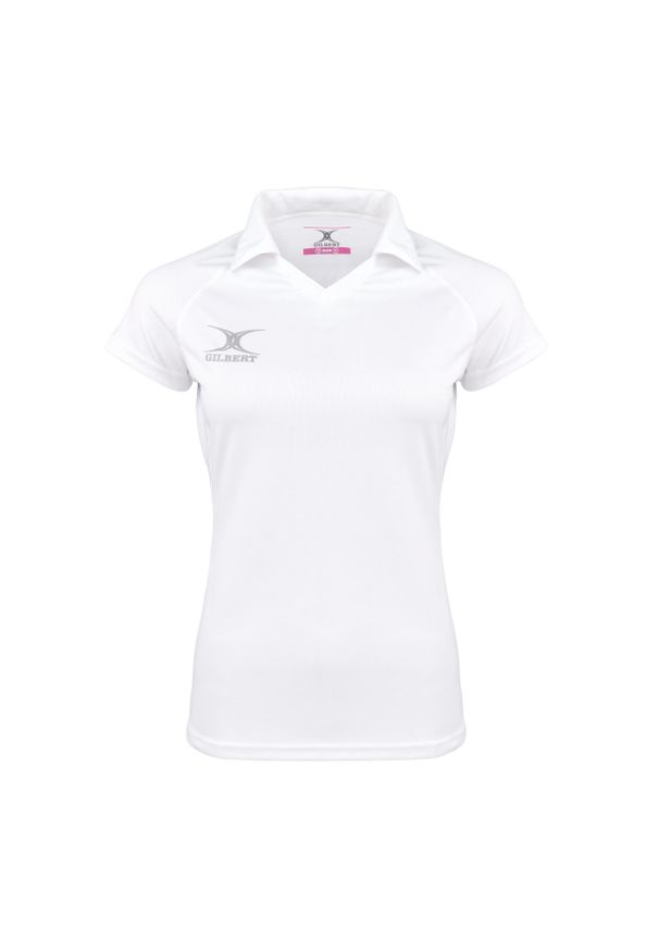 GILBERT - Damska koszulka polo Gilbert Eclipse. Typ kołnierza: polo. Kolor: biały
