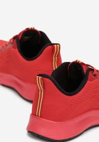 Born2be - Czerwone Buty Sportowe Selixia. Wysokość cholewki: przed kostkę. Kolor: czerwony. Materiał: materiał. Szerokość cholewki: normalna. Wzór: aplikacja #3