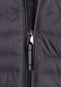 Born2be - Szara Pikowana Kurtka Przejściowa z Kapturem z Lamówką i Ściągaczami Zidara. Okazja: na spacer. Typ kołnierza: kaptur. Kolor: szary. Materiał: poliester, jeans, dresówka #8