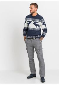 bonprix - Sweter w norweski wzór. Kolor: niebieski