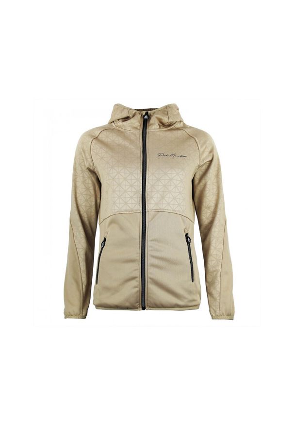 PEAK MOUNTAIN - Kurtka damska Peak Mountain Polarshel Amonwz. Kolor: wielokolorowy, beżowy, brązowy. Sport: turystyka piesza