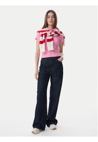 Tommy Jeans Polo DW0DW22327 Różowy jasny Slim Fit. Typ kołnierza: polo. Kolor: różowy. Materiał: bawełna #4