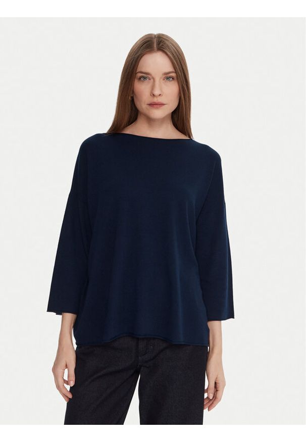 Kontatto Sweter 3M0801C Granatowy Regular Fit. Kolor: niebieski. Materiał: syntetyk