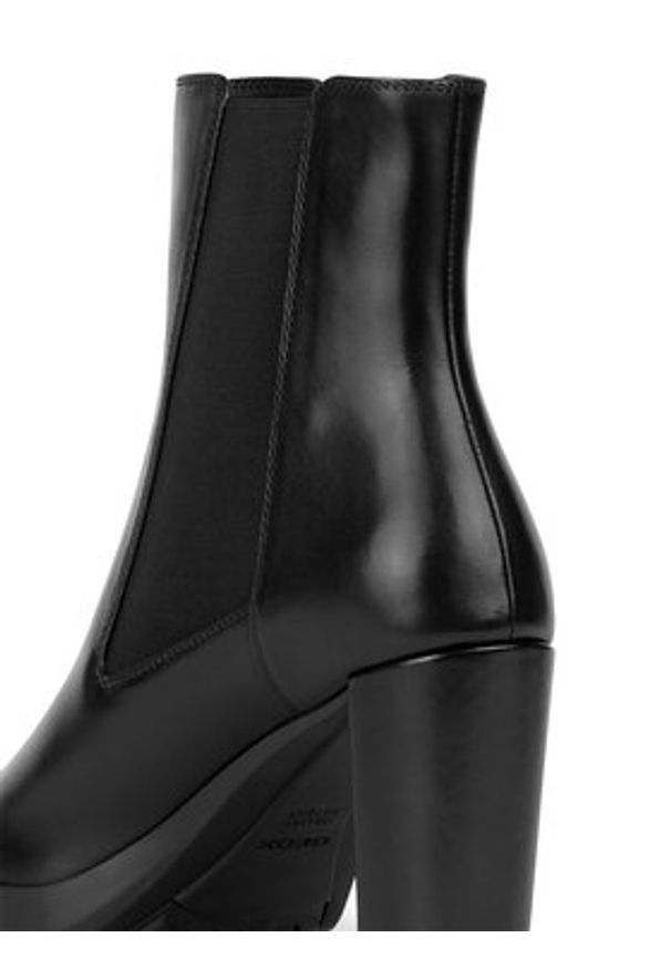 Geox Botki D Walk Pleasure 85 D35TFC 00043 C9999 Czarny. Kolor: czarny. Materiał: skóra