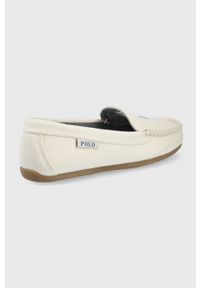 Polo Ralph Lauren mokasyny DECLAN RF103583 damskie kolor biały na płaskim obcasie. Nosek buta: okrągły. Kolor: biały. Materiał: guma. Obcas: na obcasie. Wysokość obcasa: niski #5