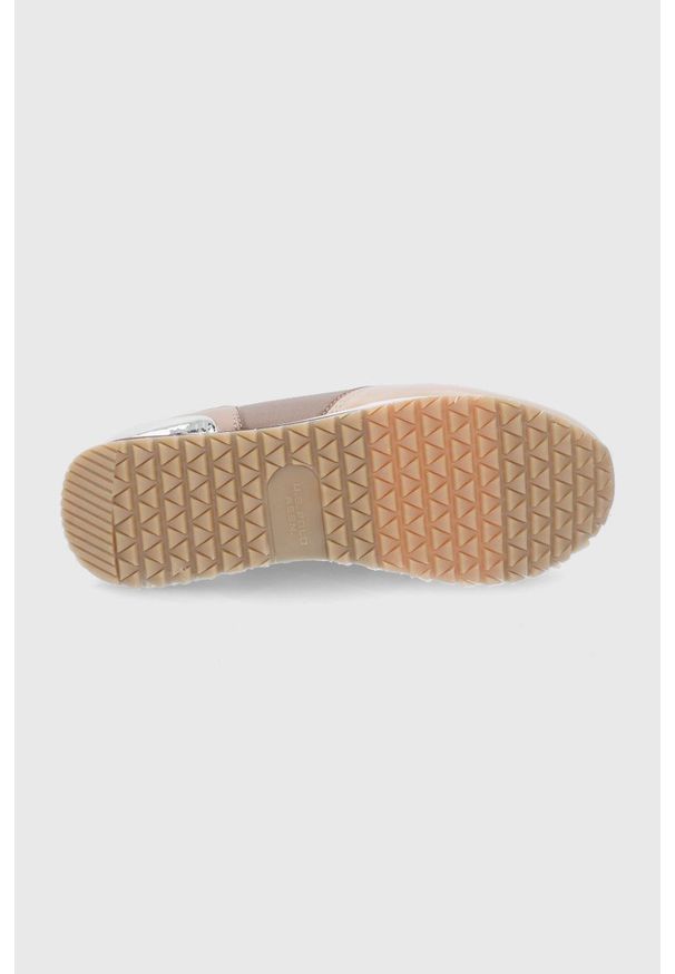 U.S. Polo Assn. Buty kolor beżowy na płaskiej podeszwie. Zapięcie: sznurówki. Kolor: beżowy. Materiał: guma. Obcas: na płaskiej podeszwie