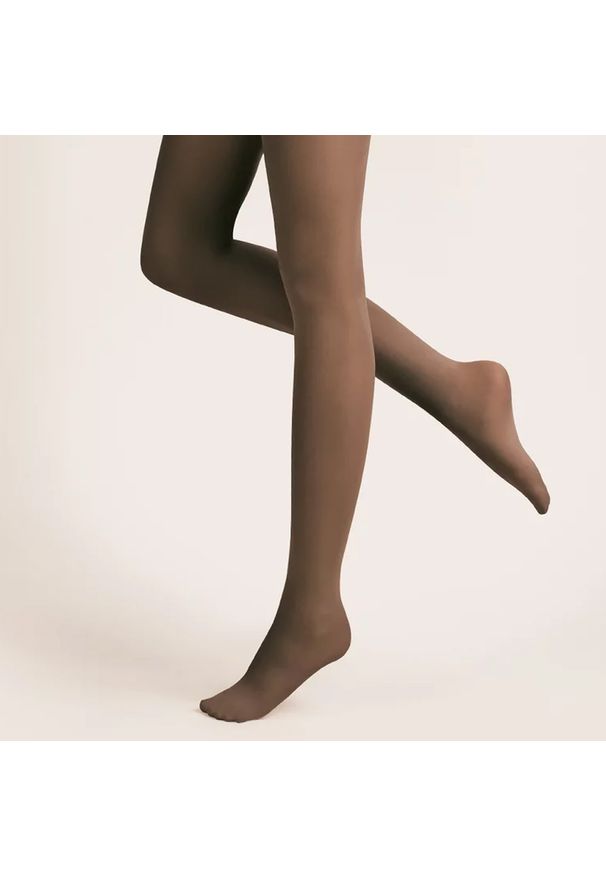Rajstopy Gabriella Microfibre 40 den chocco kryjące. Kolor: brązowy. Materiał: poliamid, dzianina, elastan, mikrofibra. Wzór: gładki