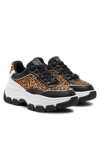 Guess Sneakersy Berrett FLTBER PEL12 Czarny. Kolor: czarny. Materiał: skóra