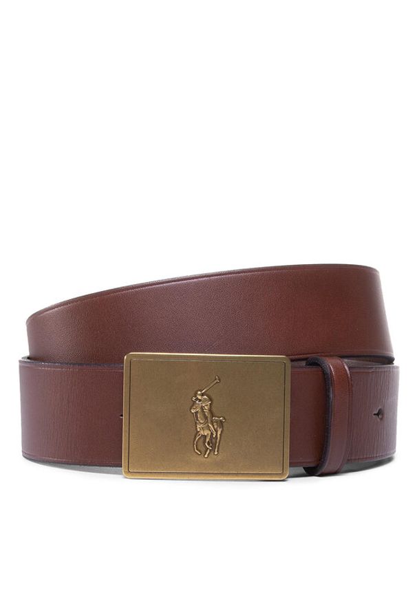 Polo Ralph Lauren Pasek Męski 36Mm Pp Plaque Belt 405691693002 Brązowy. Kolor: brązowy. Materiał: skóra