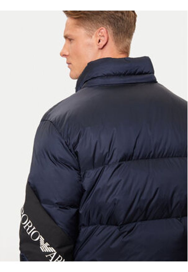 EA7 Emporio Armani Kurtka puchowa 6DPB33 PNEOZ 1562 Granatowy Regular Fit. Kolor: niebieski. Materiał: syntetyk