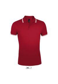 SOL'S - Polo Sol's Pasadena. Typ kołnierza: polo. Kolor: czerwony, wielokolorowy, biały. Styl: elegancki #1