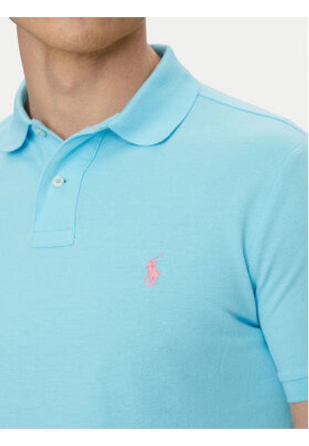 Polo Ralph Lauren Polo Core Replen 710782592 Niebieski Custom Slim Fit. Typ kołnierza: polo. Kolor: niebieski. Materiał: bawełna