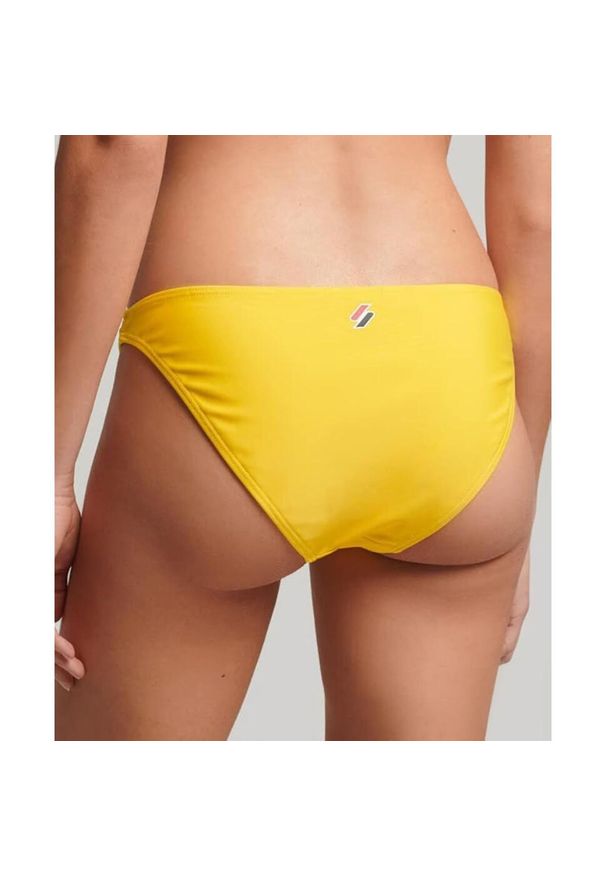 Dół od bikini Superdry Code Essential Bikini Brief. Kolor: żółty. Materiał: elastan, poliester