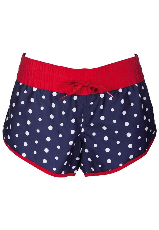Spodenki kobiece Arena Dots Short. Kolor: niebieski. Materiał: materiał, poliamid