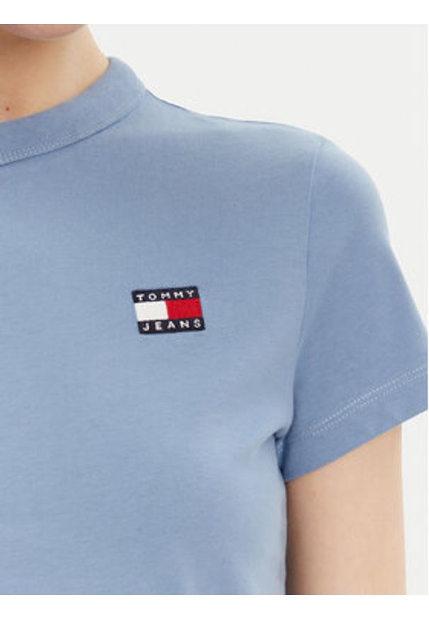 Tommy Jeans T-Shirt DW0DW20153 Niebieski Regular Fit. Kolor: niebieski. Materiał: bawełna