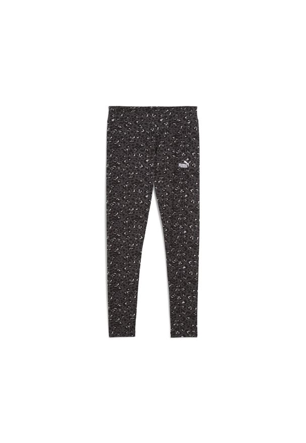 Puma - Damskie legginsy Essentials ze zwierzęcym nadrukiem PUMA. Kolor: czarny. Wzór: motyw zwierzęcy, nadruk. Sport: bieganie