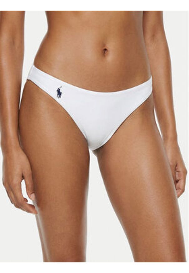 Polo Ralph Lauren Dół od bikini 21612538 Biały. Kolor: biały. Materiał: syntetyk