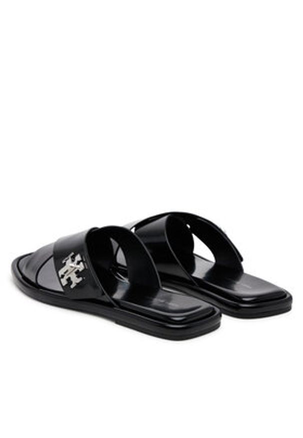 Tory Burch Klapki 170611 Czarny. Kolor: czarny. Materiał: skóra