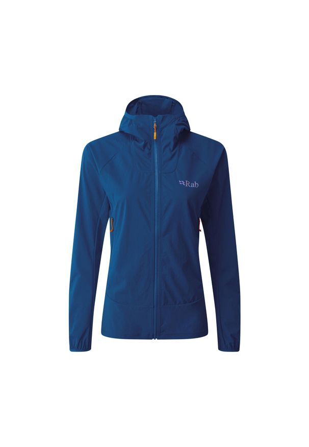 Kurtka softshell damska Rab Borealis. Kolor: niebieski. Materiał: softshell. Sport: turystyka piesza