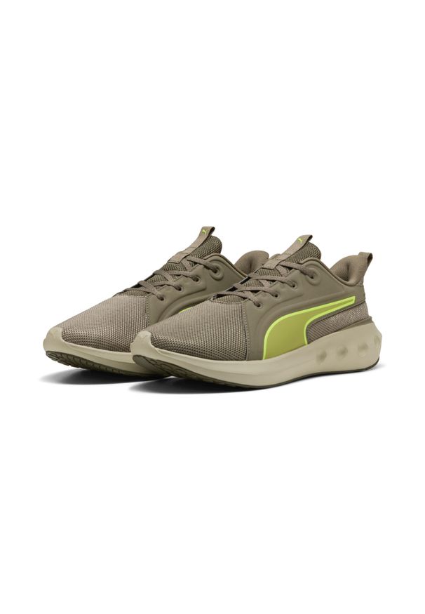 Puma - Buty do biegania SOFTRIDE Carson PUMA Velvet Moss Loden Green Yellow Alert Brown. Kolor: zielony, wielokolorowy, żółty. Sport: bieganie