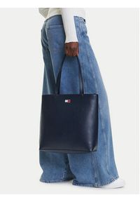 Tommy Jeans Torebka Tjw Ess Must Tote AW0AW17390 Granatowy. Kolor: niebieski. Materiał: skórzane
