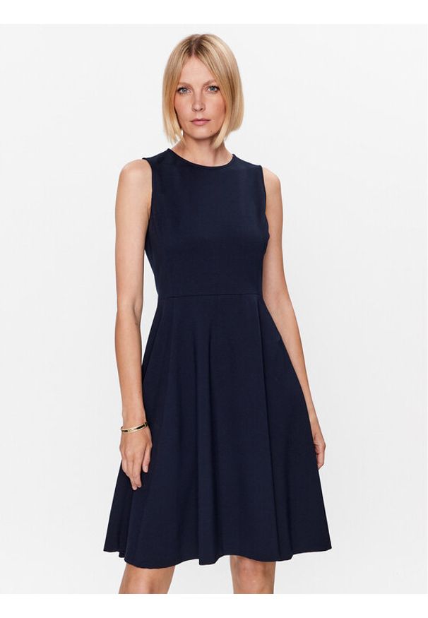 Lauren Ralph Lauren Sukienka codzienna 250851951002 Granatowy Regular Fit. Okazja: na co dzień. Kolor: niebieski. Materiał: wiskoza. Typ sukienki: proste. Styl: casual