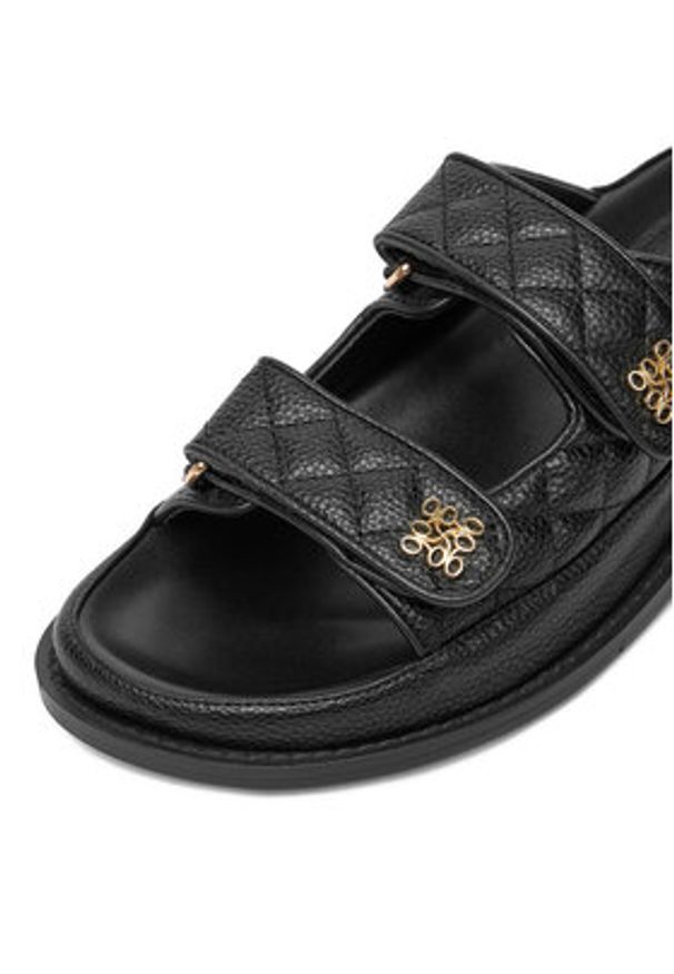 Nine West Klapki V1557-713-1 Czarny. Kolor: czarny. Materiał: skóra