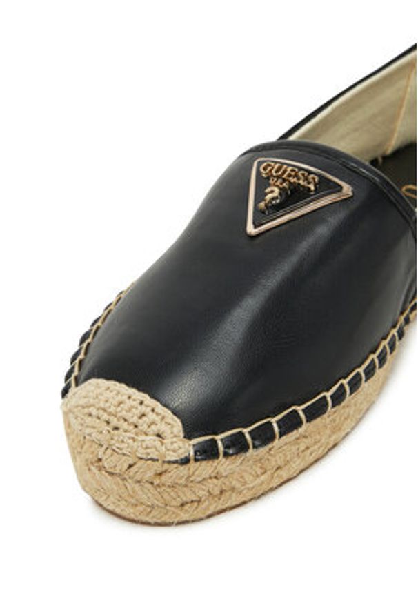 Guess Espadryle FLJLND LEA14 Czarny. Kolor: czarny. Materiał: skóra