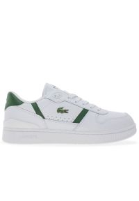 Buty Lacoste T-Clip 224 2 SMA 748SMA0031-1R5 - białe. Okazja: na co dzień. Zapięcie: sznurówki. Kolor: biały. Materiał: guma, skóra. Wzór: aplikacja #1