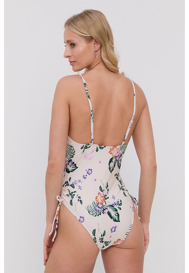 Vero Moda - Strój kąpielowy. Kolor: beżowy