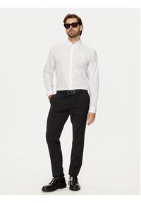 Karl Lagerfeld - KARL LAGERFELD Koszula 605951 544600 Biały Regular Fit. Typ kołnierza: dekolt w karo. Kolor: biały. Materiał: bawełna #5