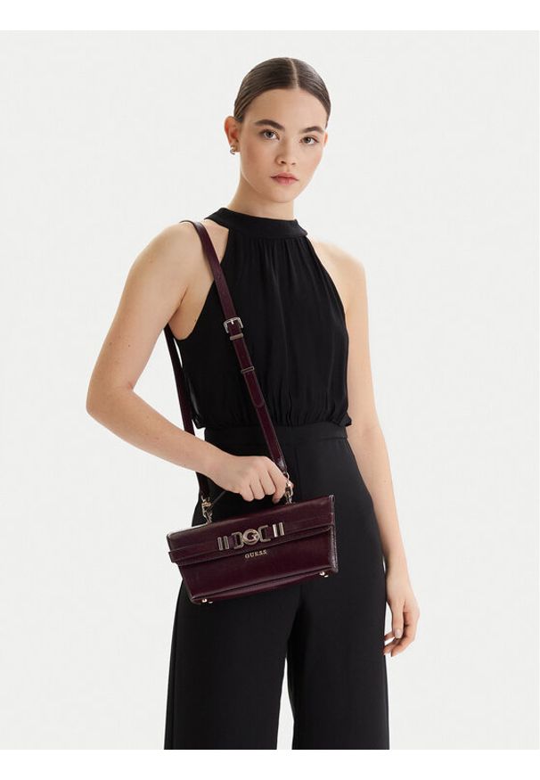 Guess Torebka Cirene HWTG96 68200 Bordowy. Kolor: czerwony. Materiał: skórzane