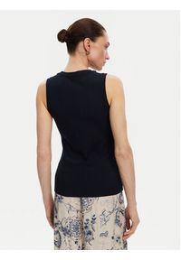 Fracomina Top FP25ST2001J40101 Granatowy Slim Fit. Kolor: niebieski. Materiał: bawełna #5